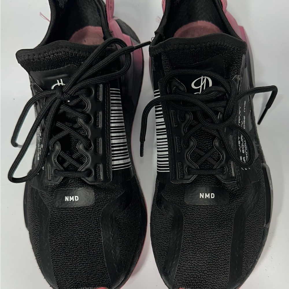 Adidas Women's Black and Pink NMD Sneakers
